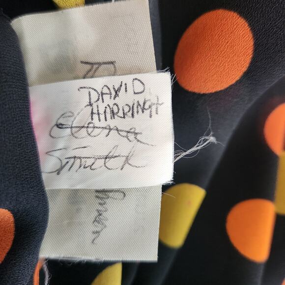 Vintage B.C.B.G. Shirts 70's Polka Dot Sheer Button Front Top - Picture 7 of 9